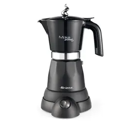 Ariete 1368 Moka Aroma Grande čierna / elektrická moka kanvica / 480 W / 4 | 6 šálok / udržanie teploty