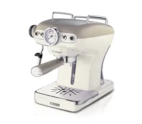 Ariete 138913 Vintage Espresso béžová / Pákový kávovar / 850 W / 0.9 l / 15 bar / manometer / penič mlieka