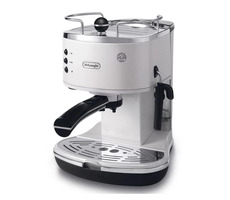 DeLonghi ECO 311.W Icona biela / Pákový kávovar / 1100 W / 1.4 l / 15 bar / penič mlieka / automatické vypnutie