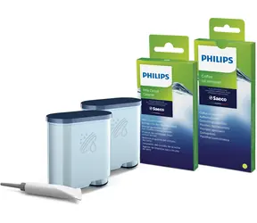 Philips AQUACLEAN Súprava na údržbu kávovaru (2x filter AquaClean a vazelína|6x čistič okr. mlieka a odstraň. oleja)