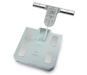 OMRON BF511-T tyrkysová / osobná váha s monitorom stavby tela / nosnosť 150kg