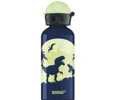 SIGG Alu Kids Glow Moon Dinos 0.4 l modrá / Fľaša / Hliník