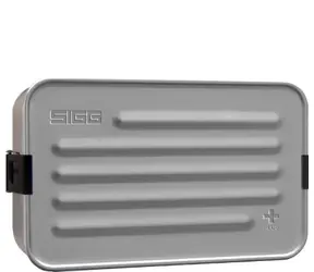 SIGG Metal Box Plus L strieborná / Olovrantový box / Hliník / 22.9 x 14.5 x 6 cm