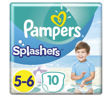 Pampers Splashers 10 ks / Plienkové plavky do vody / Veľkosť 5 (12-18 kg)