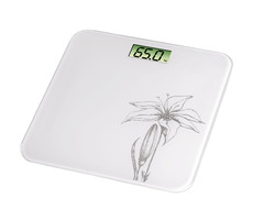 Xavax Liliana osobná digitálna váha biela s ľaliou / 150 kg