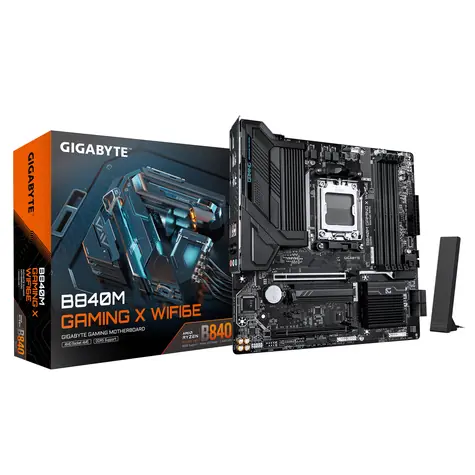 GIGABYTE B840 Gaming X WiFi6E / Základná doska / B840 / 4X DDR5 / 2.5G LAN / Wi-Fi 6E / mATX