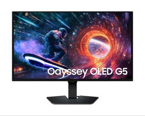 27" Samsung Odyssey OLED G5 čierna / Herný monitor / OLED / QHD 2560×1440 / 180Hz / 0,03ms / HDMI + DP