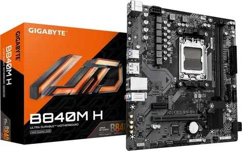 GIGABYTE B840M H / Základná doska / AM5 / 2x DDR5 / PCIe 4.0 x16 / GLAN / mATX