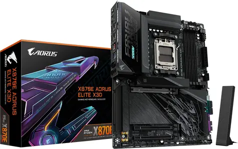 GIGABYTE X870E AORUS ELITE X3D / Základná doska / AMD X870E / DDR5 / SATA III RAID / USB / 5GLAN / M.2 / sc.AM5 / ATX