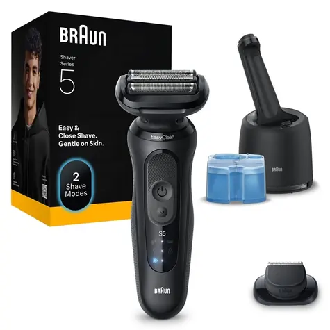 Braun Series 5 52-N7200cc čierna / Planžetový holiaci strojček / čistiaca stanica