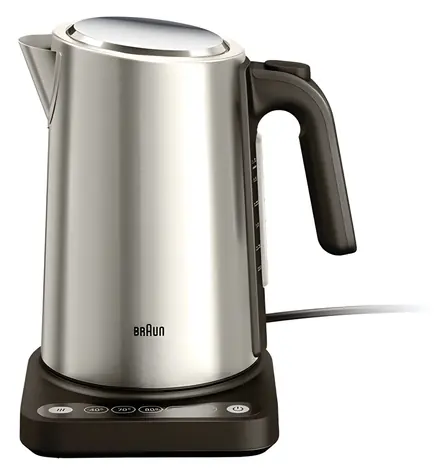 Braun WK5205BK čierna / Rýchlovarná kanvica / Nerezová oceľ / 2200 W / Dotykové ovládanie