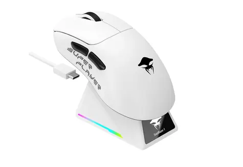 Havit StarBlaze-1 čiernobiela / Herná myš / 26000 DPI / 6 tlačidiel / BT 5.0 / 2.4 GHz / USB / 1.5 m