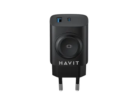 Havit UC132 čierna / Nabíjací adaptér / GaN / 2x USB-A / 4X USB-C / 22 W