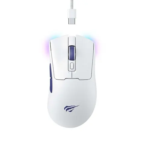 Havit MS966WB biela / Herná myš / bezdrôtová / optická / 7 tlačidiel / USB-C
