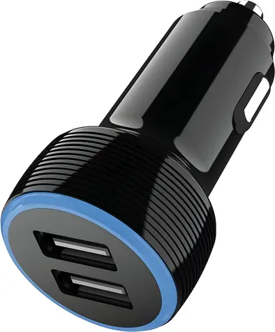 2GO čierna / Autonabíjačka / 2x USB-A / 12 W / 2.4 A