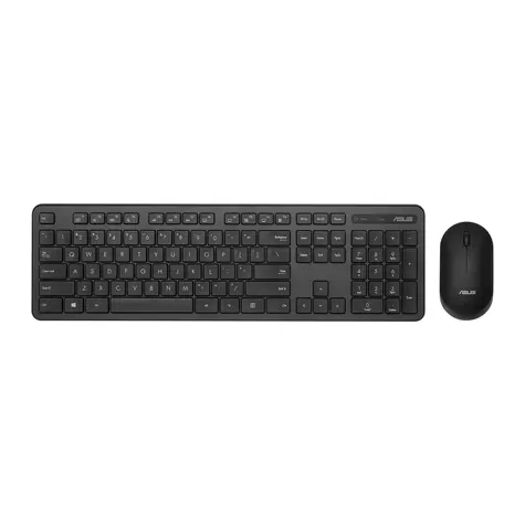 Asus CW100 čierna / Set bezdrôtová klávesnica + myš / 2.4 GHz / 1600 DPI / USB-A / optický switch