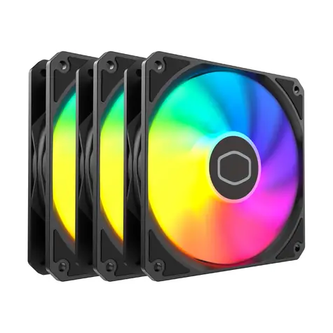 Cooler Master MasterFan MF120 Lite ARGB čierna 3ks / Ventilátor / 120 mm / Klzné ložisko / 30 dB, 1750 RPM / 70,5 CFM