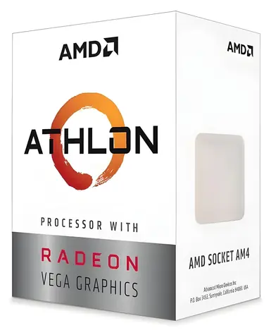 AMD Athlon 3000G BOX / Procesor / 3.5 GHz / 2C4T / L3 4MB / AM4 / Zen + / Radeon Vega 3 / 35W