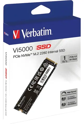 Verbatim Vi5000 1TB / Interný SSD / M.2 2280 / PCI-E NVMe Gen4 x4 / R: 5000 MB/s / W: 4500 MB/s