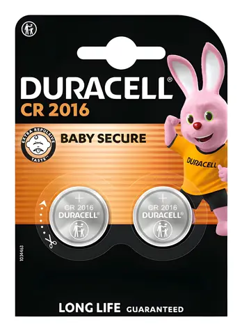 Duracell CR2016 / Gombíková batéria / 3 V / Lítium / 2 ks
