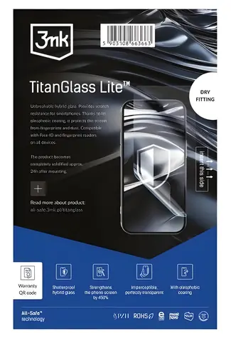 3mk All-Safe TitanGlass Lite / Ochranné hybridné sklo / Dry Fitting / 5 ks