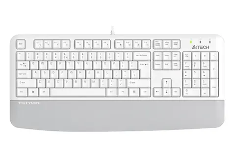 A4Tech FK20 biela / Drôtová klávesnica / membránová / USB / CZ+US layout