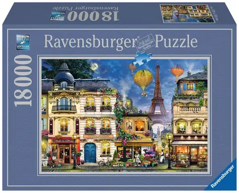 Ravensburger Prechádzka nočným Parížom / 18 000 dielikov