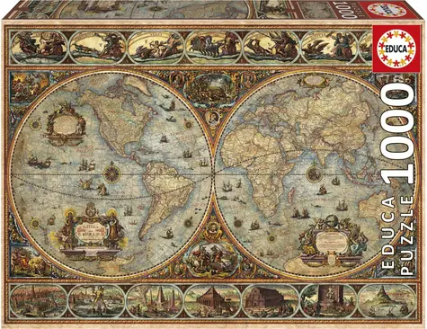 Educa Puzzle Historická mapa sveta / 1000 dielikov