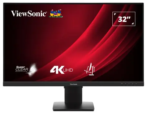 32" ViewSonic VG3208-4K čierna / Monitor / VA / 3840 x 2160 / 60 Hz / 4 ms / 300 cd/m2 / 2x HDMI / DP / repro / HAS