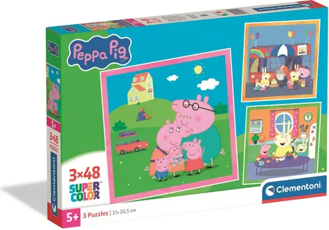 Clementoni PUZZLE Prasiatko Peppa / 3x48 dielikov / od 5 rokov