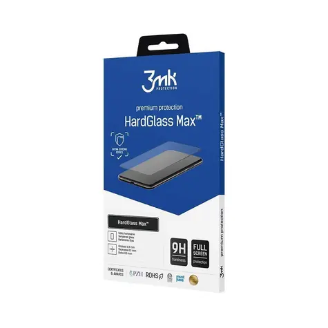3mk HardGlass MAX čierna / Tvrdené sklo / Apple iPhone 13 Pro Max / 9H / 0,3 mm