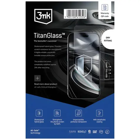 3mk All-Safe AIO TitanGlass Dry Fitting / Ochranná fólia / pre smartfóny / 5 ks
