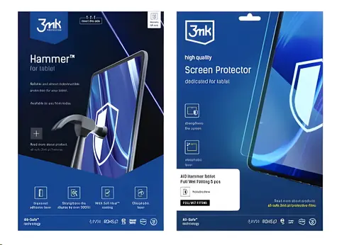 3mk All-Safe Hammer Full Wet Fitting / Ochranná fólia pre tablet / AIO / IK07 / 25 ks