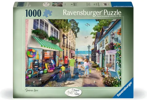 Ravensburger Puzzle Down the Lane č.3: Prímorská ulička / 1000 dielikov / od 14 rokov