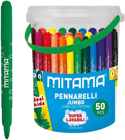 Mitama Jumbo / Fixy / 50 ks / 24 farieb / 5 mm / umývateľné