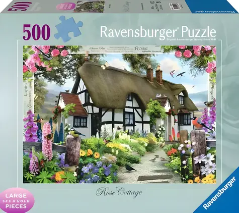 Ravensburger Puzzle Chalúpka pri ružiach / 500 dielikov / od 12 rokov