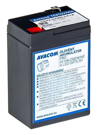 Avacom pre svietidlá F1 / Batéria / 6 V / 4,5 Ah