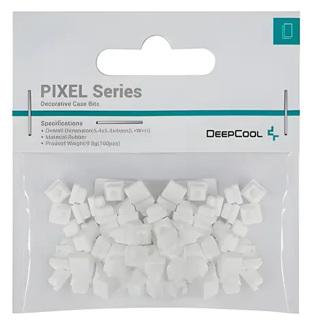 DEEPCOOL PIXEL biela / Dekoračné bity pre skriňu / 100 ks / guma