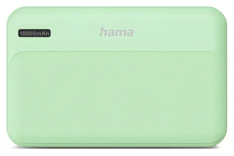 HAMA Pocket 10 zelená / Powerbanka / 10000 mAh / 2x USB-A / 5V / 2.1A