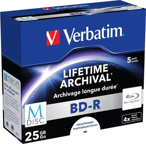 Verbatim BD- R 25GB 4X 5ks / Blu-ray