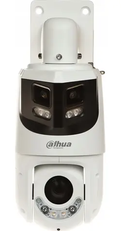Dahua SDT4E425-8P-GB-APV1 biela / Vonkajšia Panorama + PTZ IP kamera / 8 Mpx 180 ° + 4 Mpx 25x zoom / IR 100 m / IP66 / PoE + 