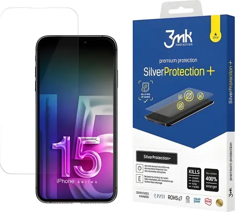 3mk SilverProtection+ Apple iPhone 15 Pro Max / Ochranná fólia / antimikrobiálna / mokrá aplikácia