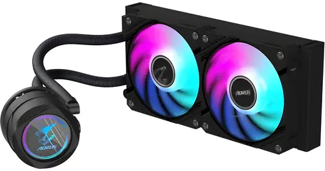 GIGABYTE Aorus WaterForce II 240 čierna / Kvapalinový chladič AIO / 2 x 120 mm / 36.9 dB