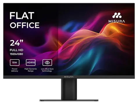 24" Misura P23GW24DFI01 čierna / Monitor / VA / 1920×1080 / 4ms / 3000:1 / 250 cd/m2 / HDMI + DP + USB-C / Repro