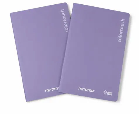 Mitama Color Touch fialová / Zošit / A4 / linajkový s okrajom / 40 +2 listov