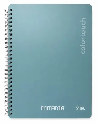 Mitama i-Note tyrkysová / Špirálový zošit / 18,5×24 cm / čistý / 90 listov