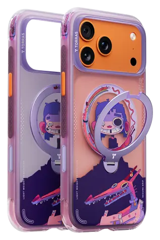 Torras Ostand Q3 Air Gawx Limited Neon night Muse / Ochranný kryt / Apple iPhone 17 Pro Max / stojan 360° / magnetický