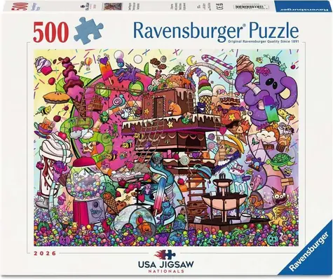 Ravensburger Puzzle Sladké ihrisko / 500 dielikov / USA Jigsaw Nationals 2026