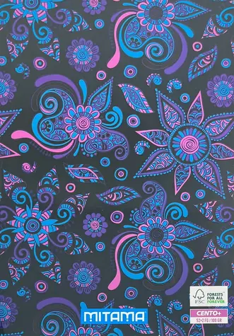 Mitama Fantasy Colours Mandala / Zošit / A4+ / štvorčekový 5 mm / 52+2 listov
