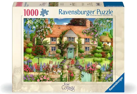 Ravensburger Puzzle Chalúpka ruží / 1000 dielikov / od 14 rokov